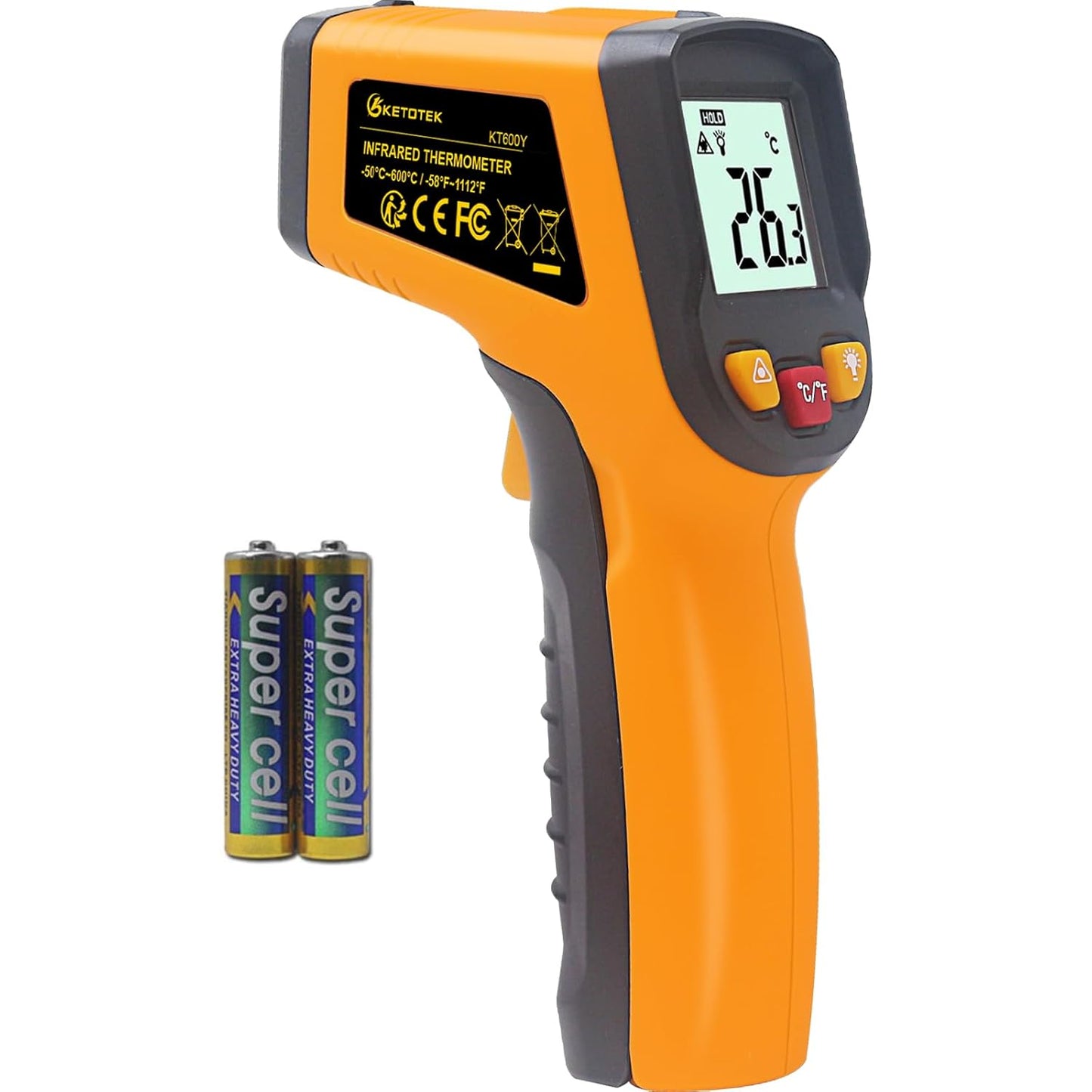 Infrarot Thermometer, Gelb