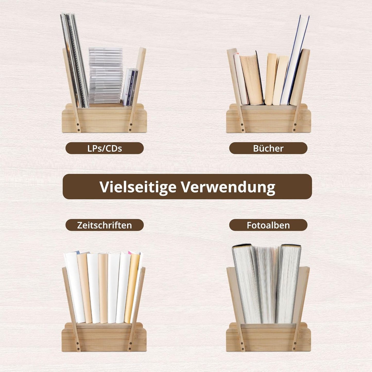 Ständer für 40 Vinyl-Schallplatten