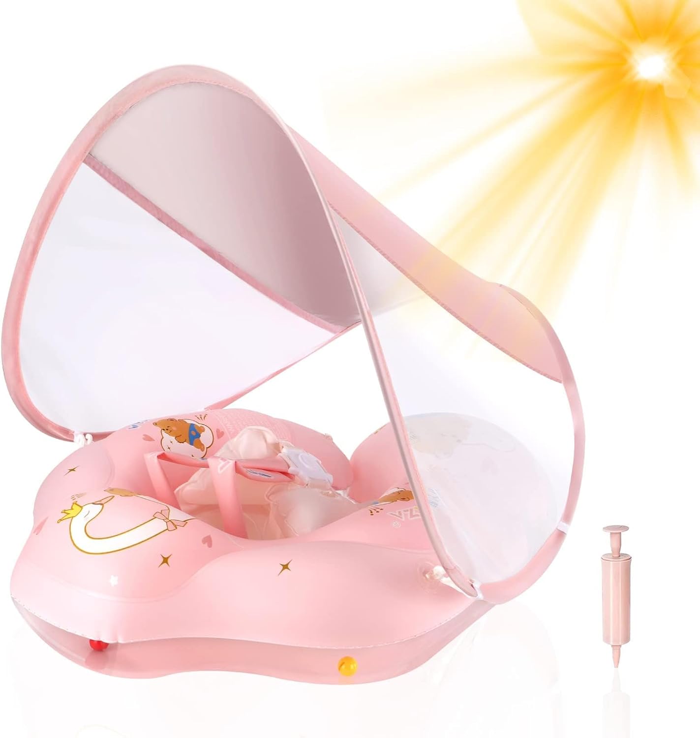 Baby-Schwimmhilfe mit Sonnendach, S (5-8KGS)