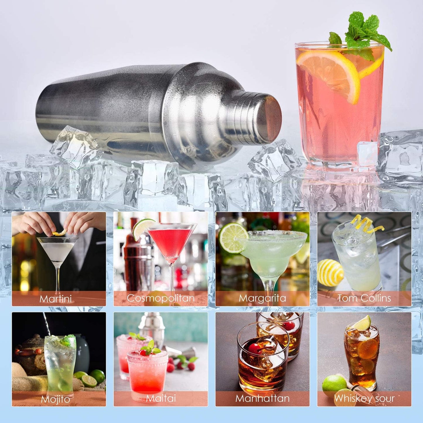 5-teiliges Cocktail Shaker Set