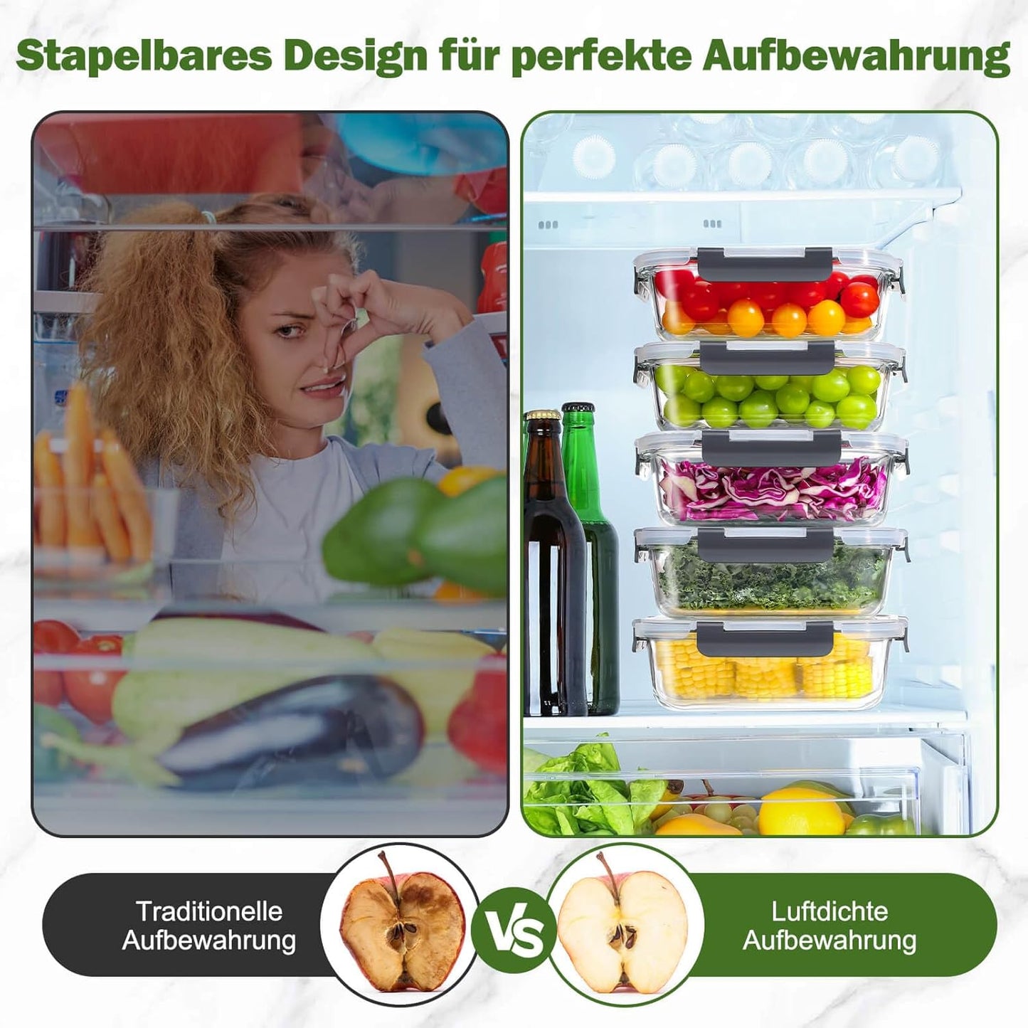 5-teiliges Glasbehälter-Set, LN-5PCS-UK