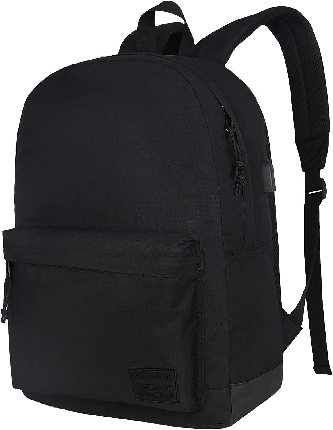 Leichter Laptop-Rucksack mit 15.6 Zoll Fach, 16.9 Zoll Vollschwarz