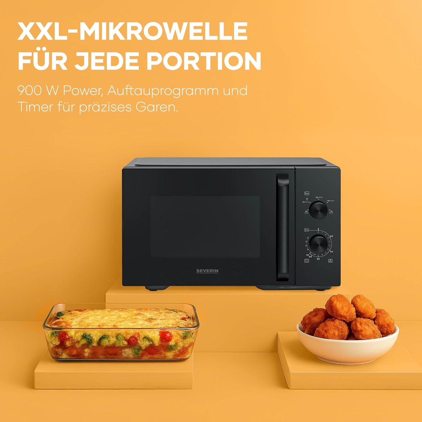 Mikrowelle MW7796, 28L, 900W, Solo XXL, 28L, Schwarz