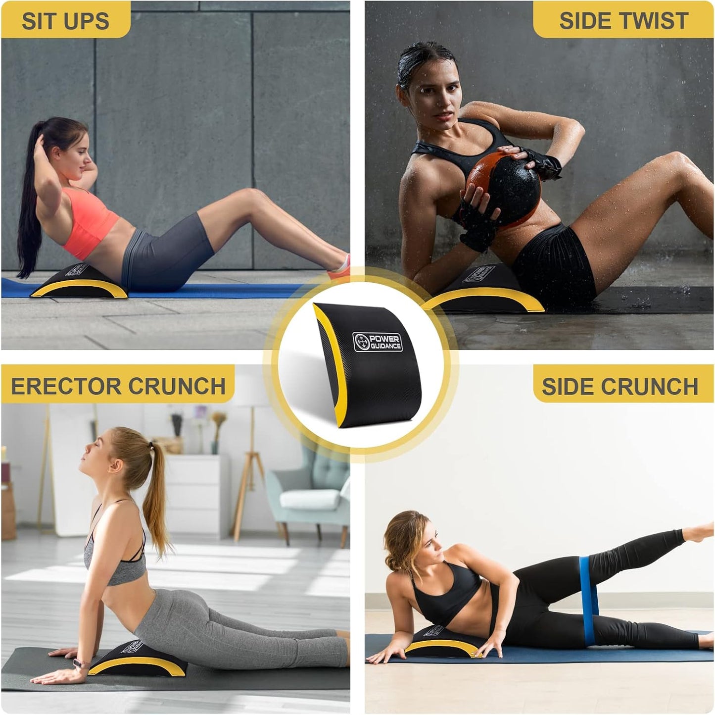 Bauchmuskel-Übungsmatte für Core-Training, dunkelgrau