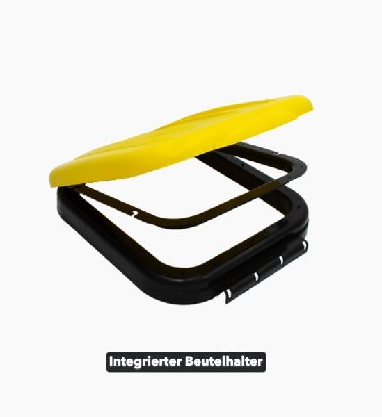Müllsackständer mit Beutelhalter, Gelb+blau