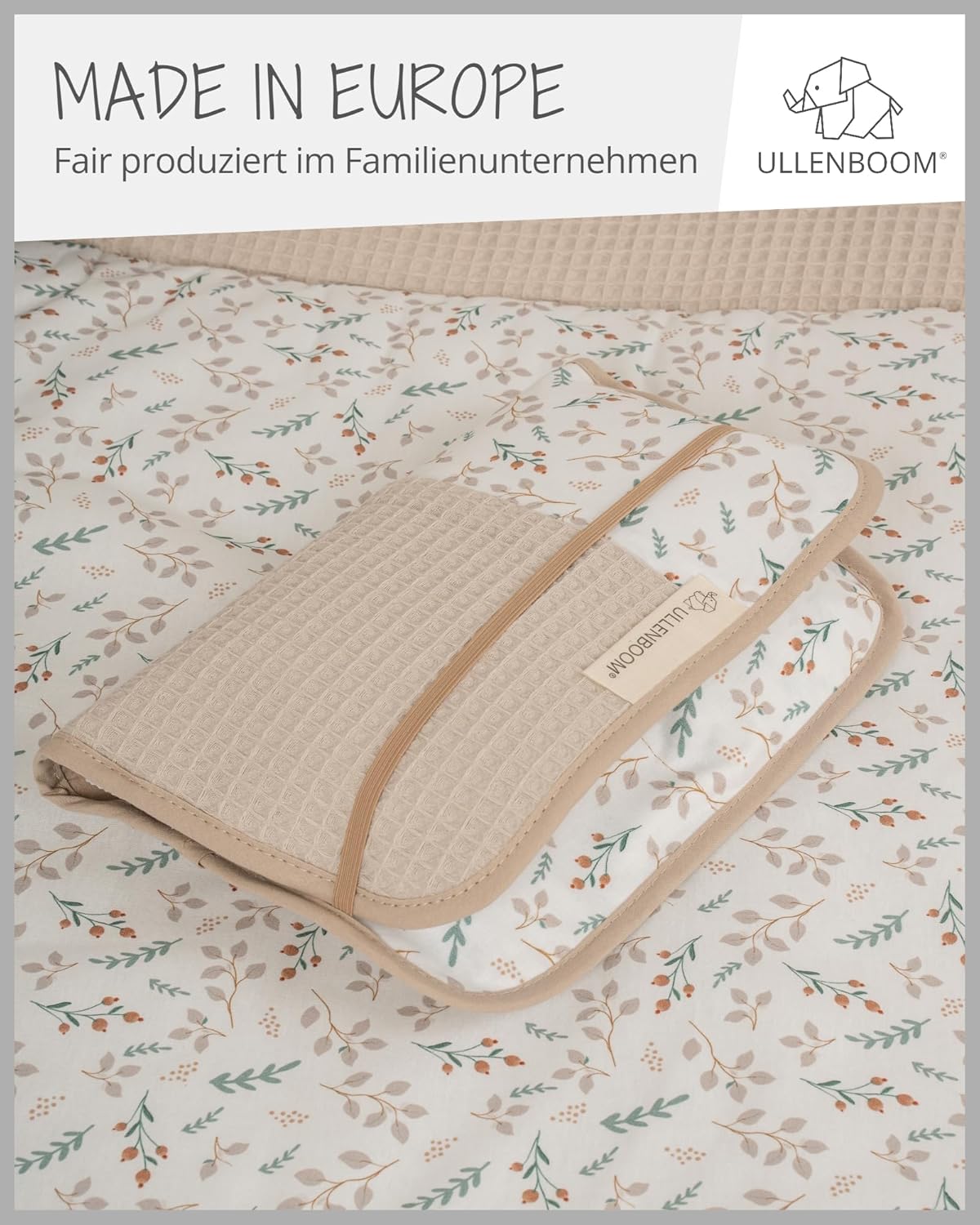 Windeltasche, Floral Sand 18 x 27 cm