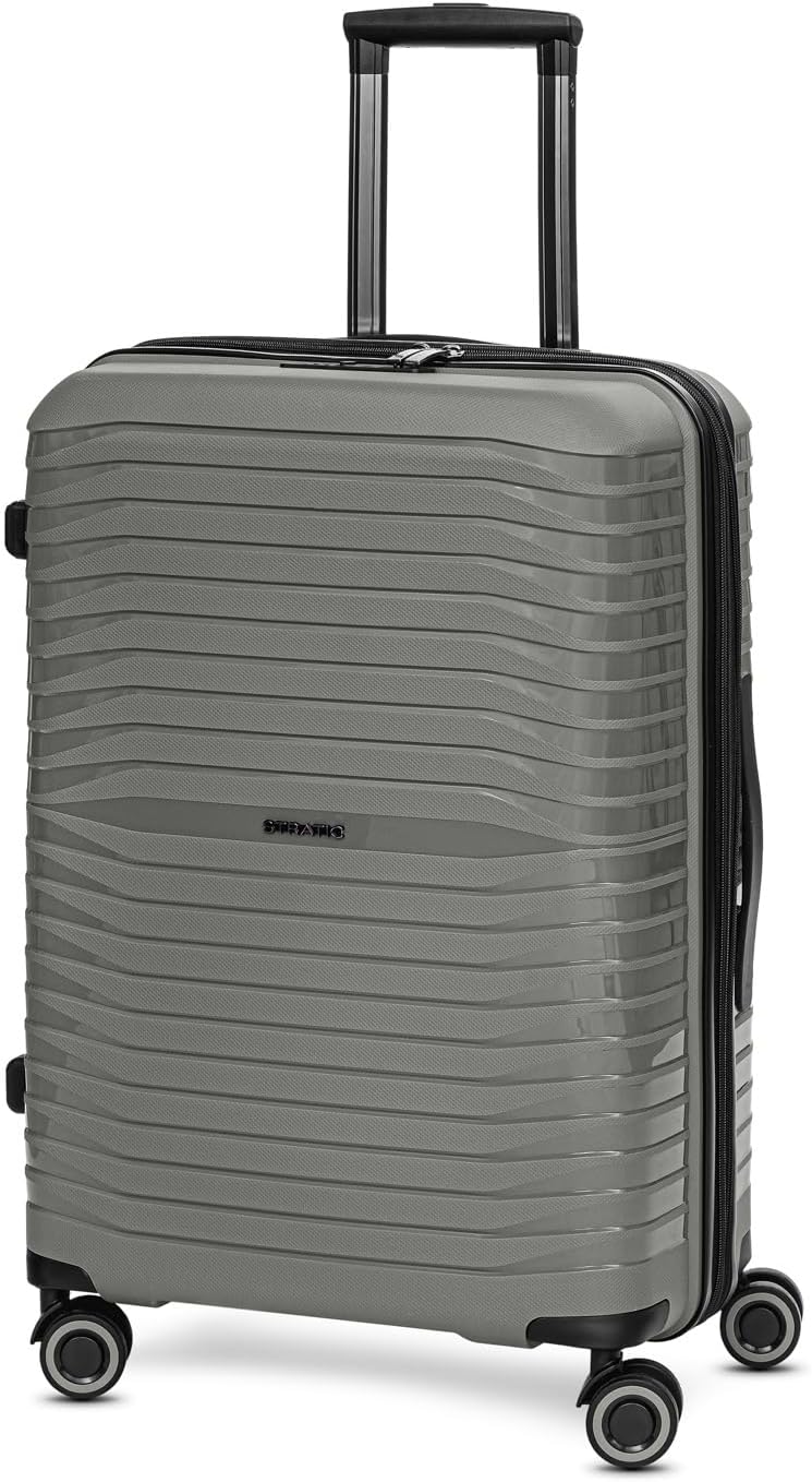 Shine 4 Rollen Trolley 65 cm mit Dehnfalte, Grey Koffer M (66 cm) erweiterbar