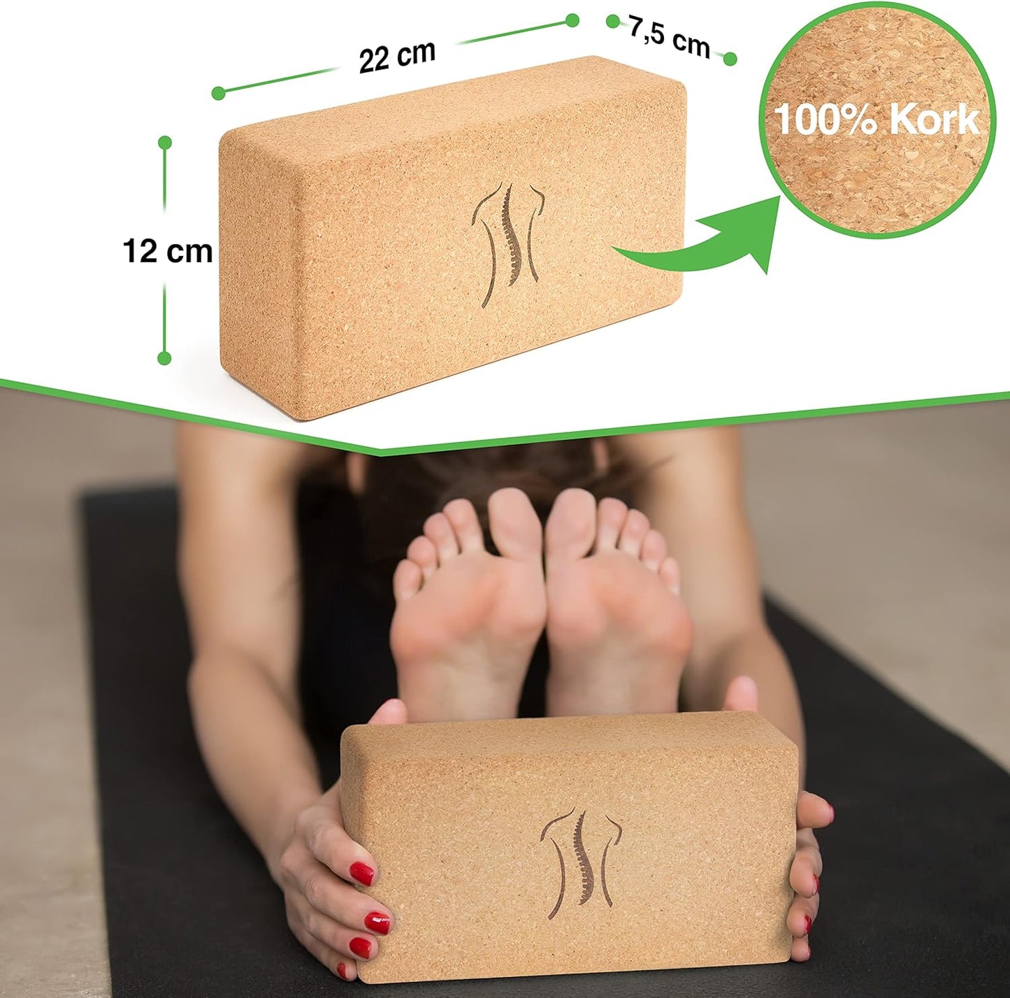 2er-Set Yogablock