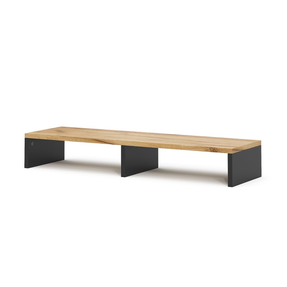 Monitorständer Tomy 80 cm, Anthrazit/Goldkraft Eiche