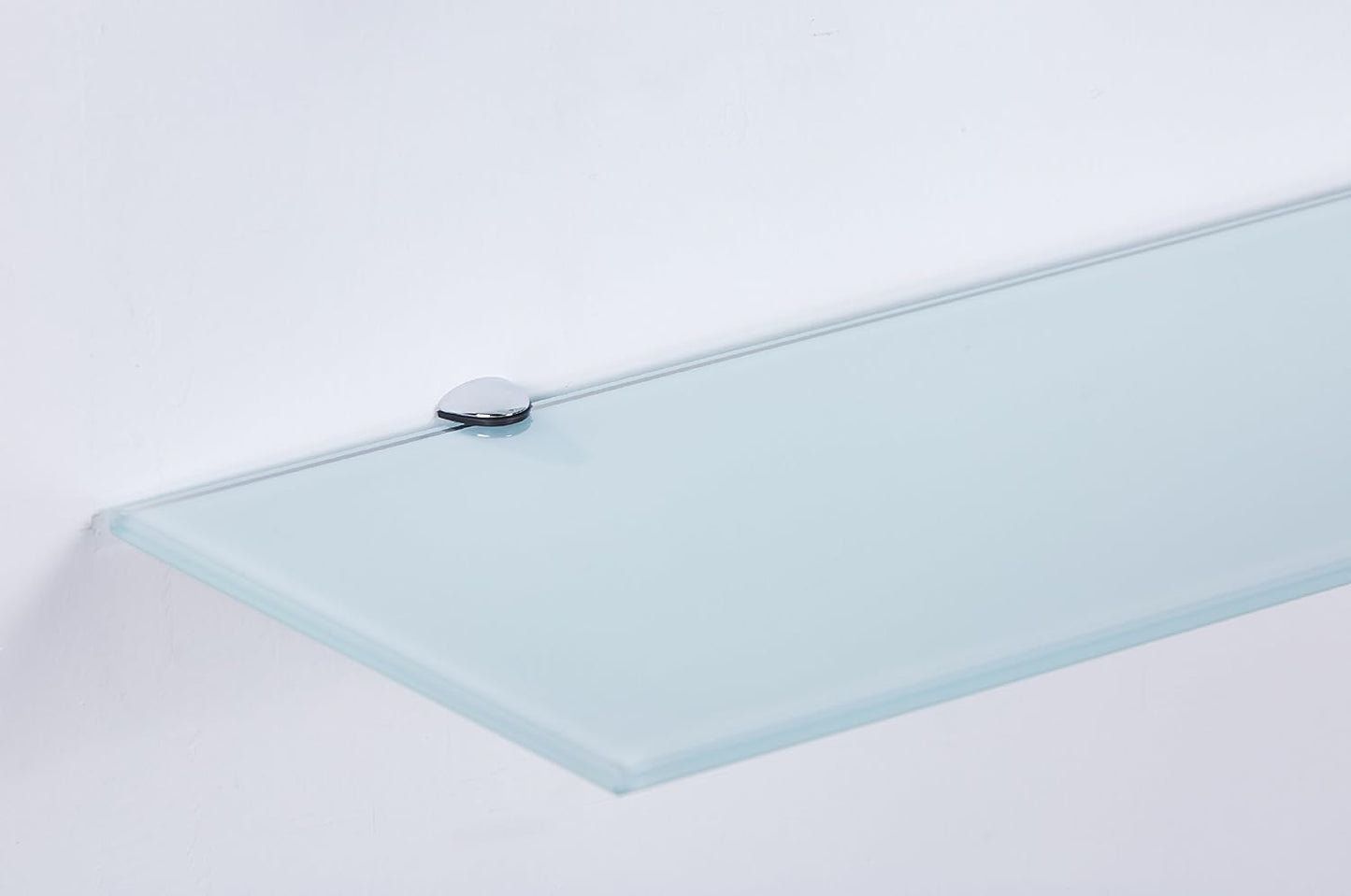Wandregal mit Sicherheitsglas, 30 cm Weiß