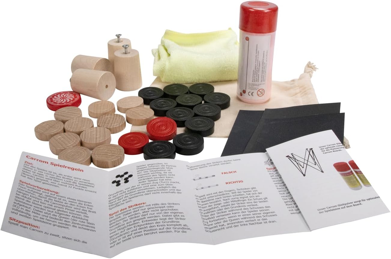 Carrom Zubehör Set für handelsübliche Boards