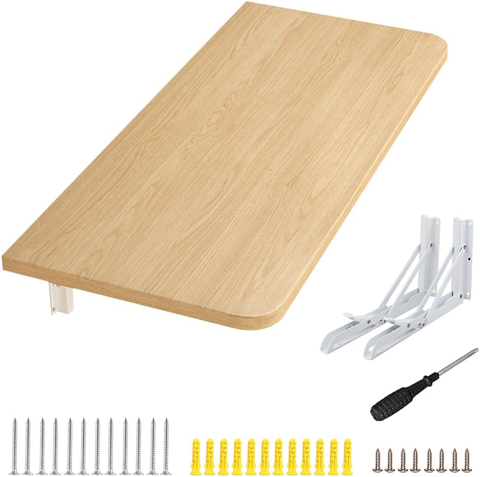 Klapptisch zur Wandmontage, Farbe Walnuss-60*30*1.6cm