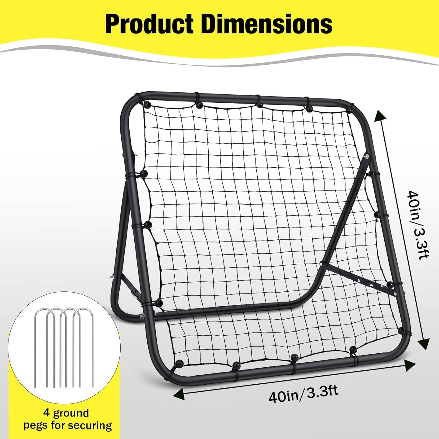 Fussball-Rebounder Netz 100 x 100 cm