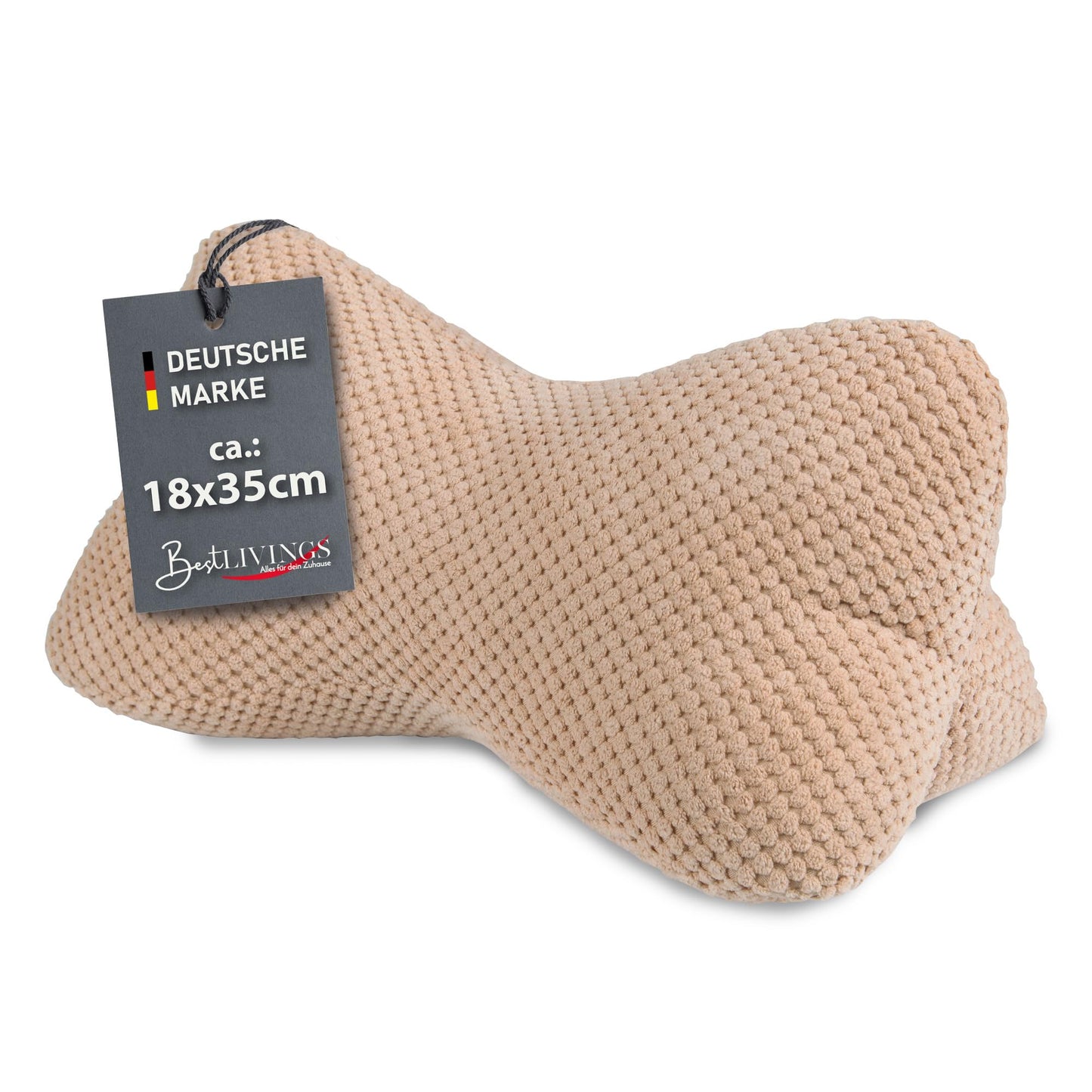 Ergonomisches Lesekissen für Nacken- und Lendenstütze, Hellbraun