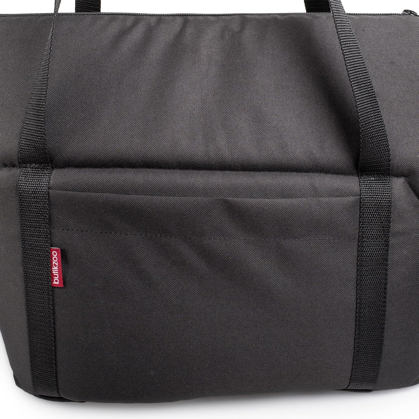 Tragetasche für Haustiere bis 12 kg, L Schwarz Schwarz/Minky