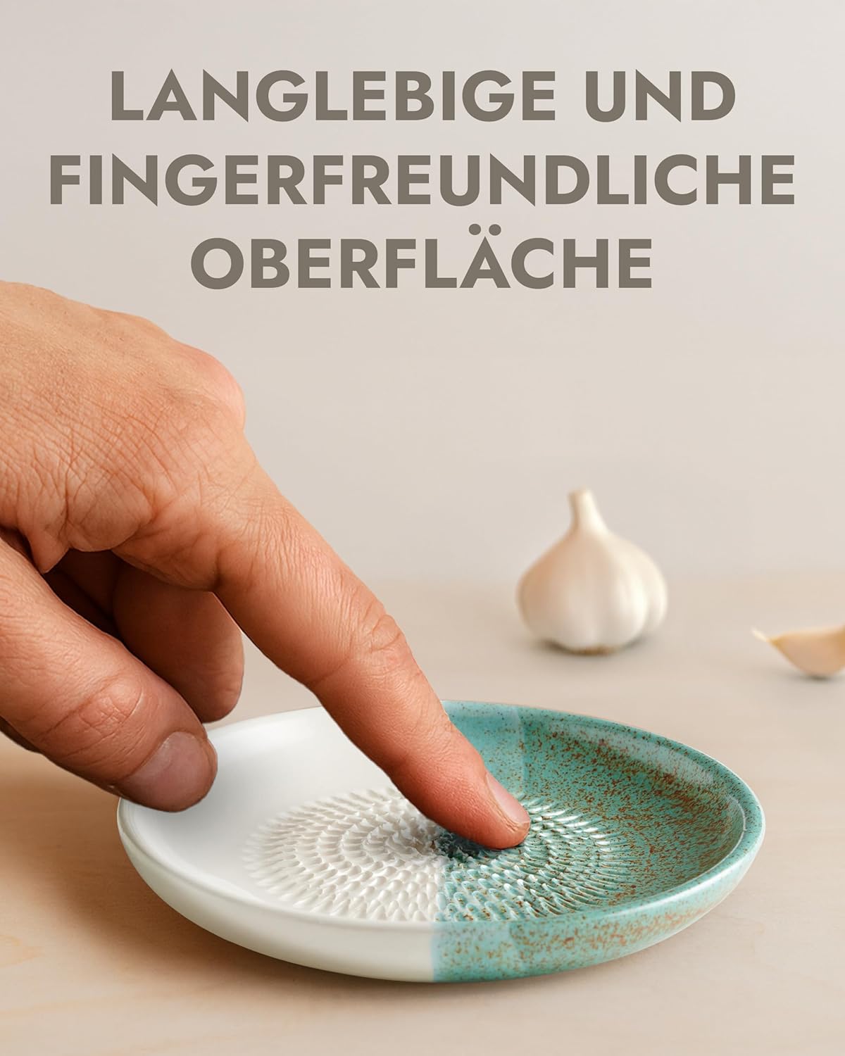 Keramikreibe und Dipschalen-Set, Ice