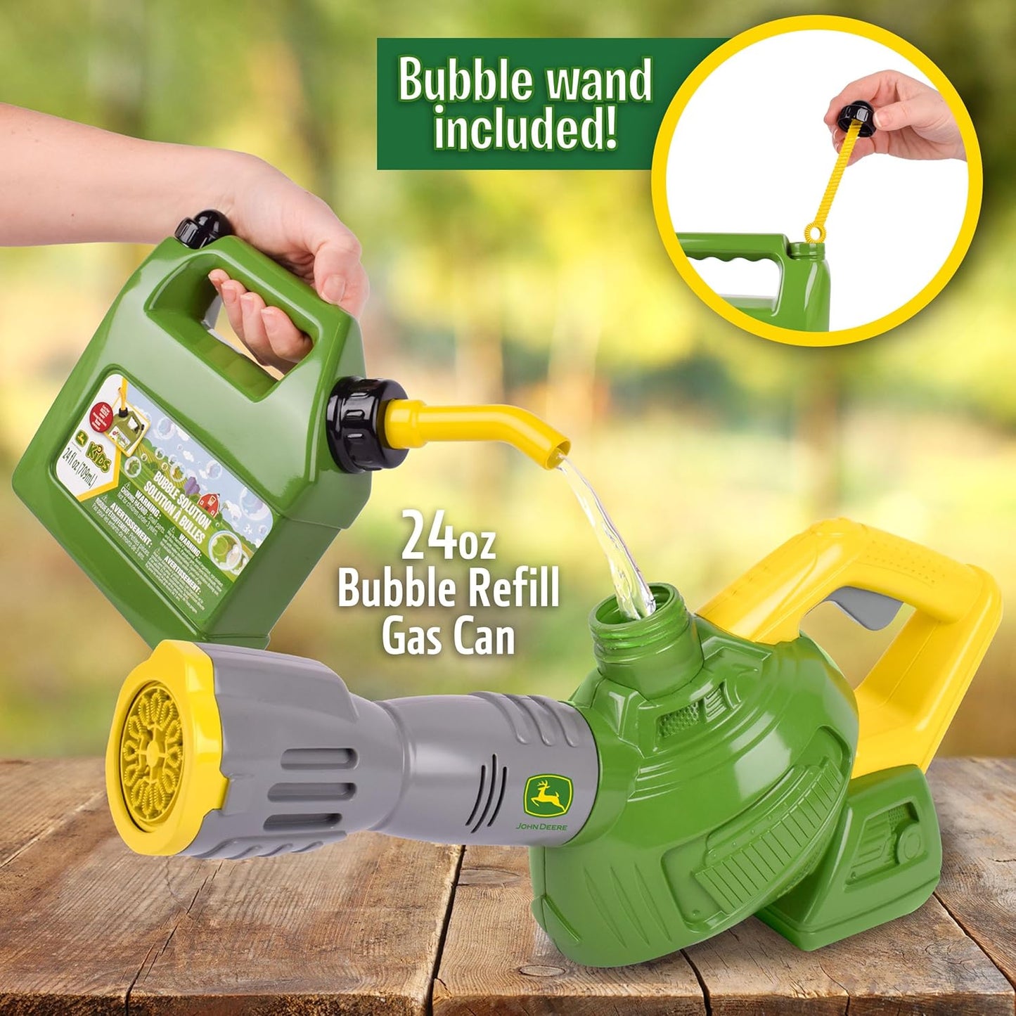 John Deere Seifenblasen Laubbläser
