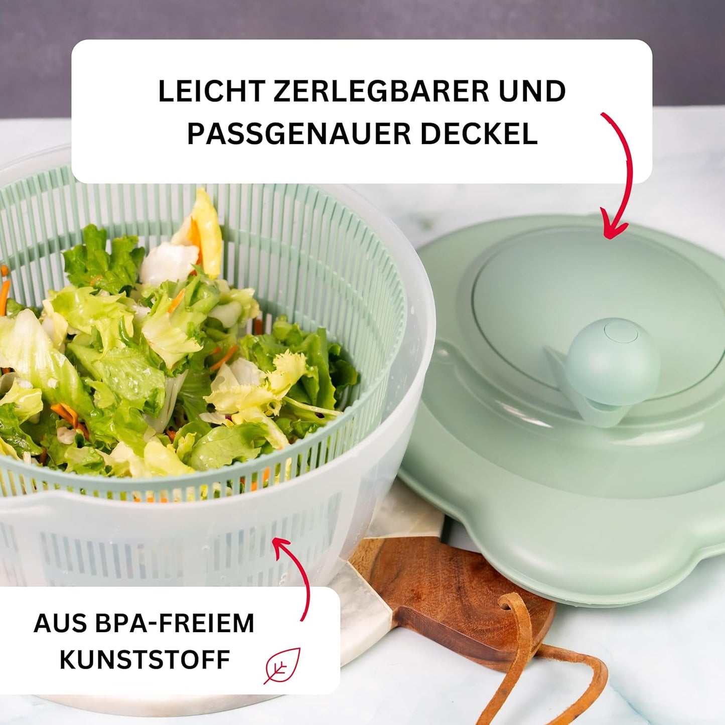 Salatschleuder Fortuna, Mint-grün, Standard
