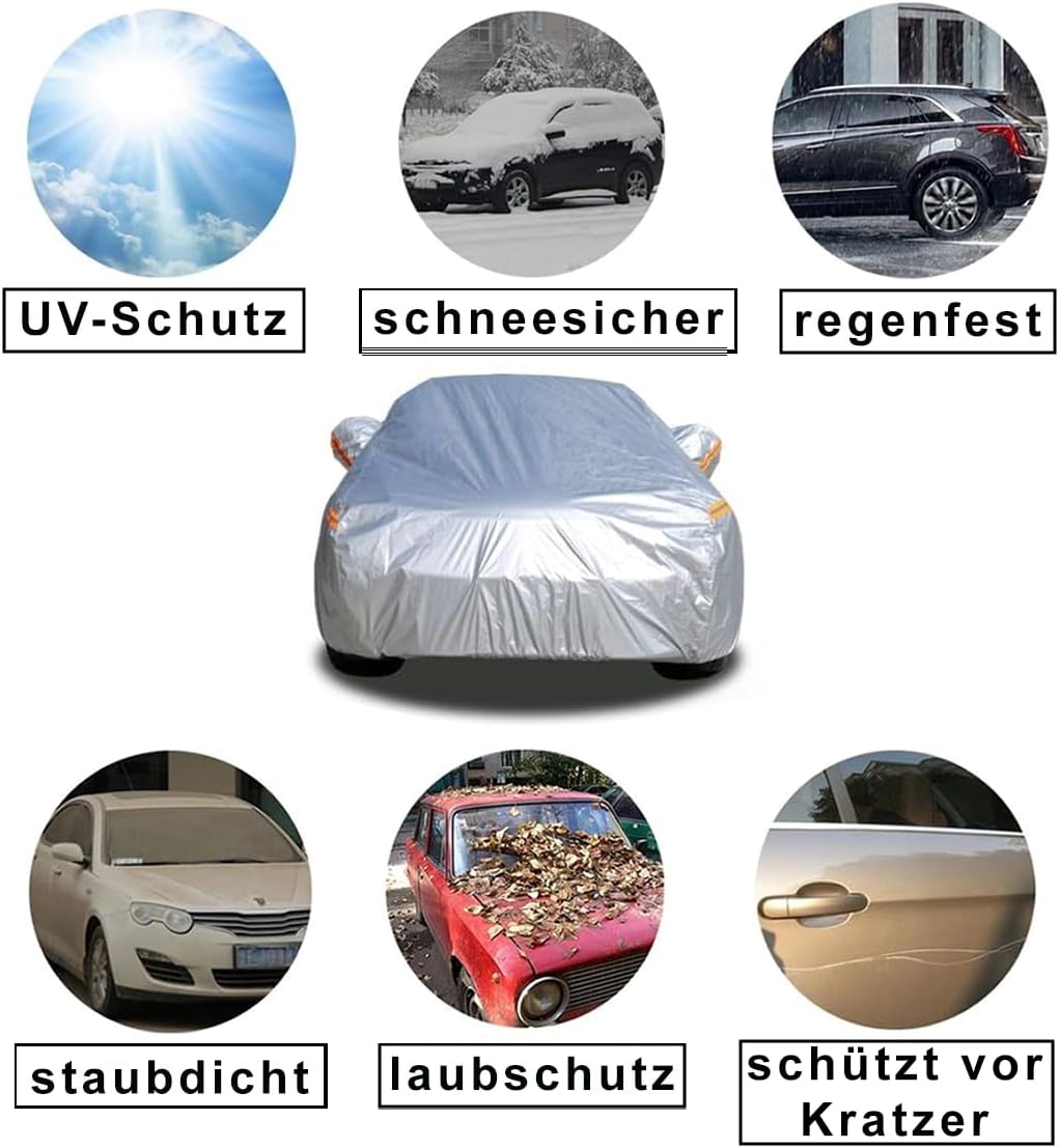 Outdoor Autoabdeckung ‎LP-5242 wasserdicht, wetterfest, L Silber