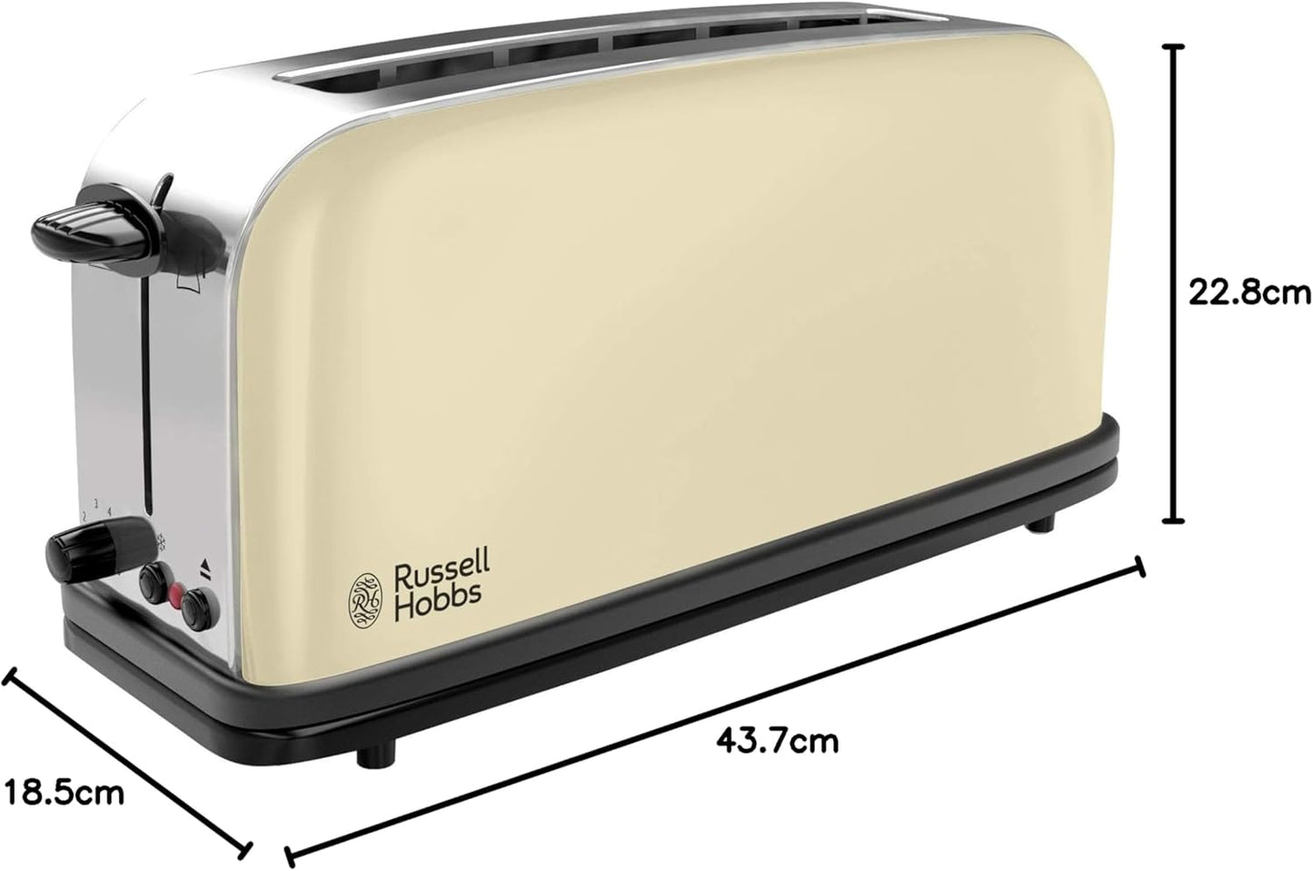 Langschlitz-Toaster mit Brötchenaufsatz