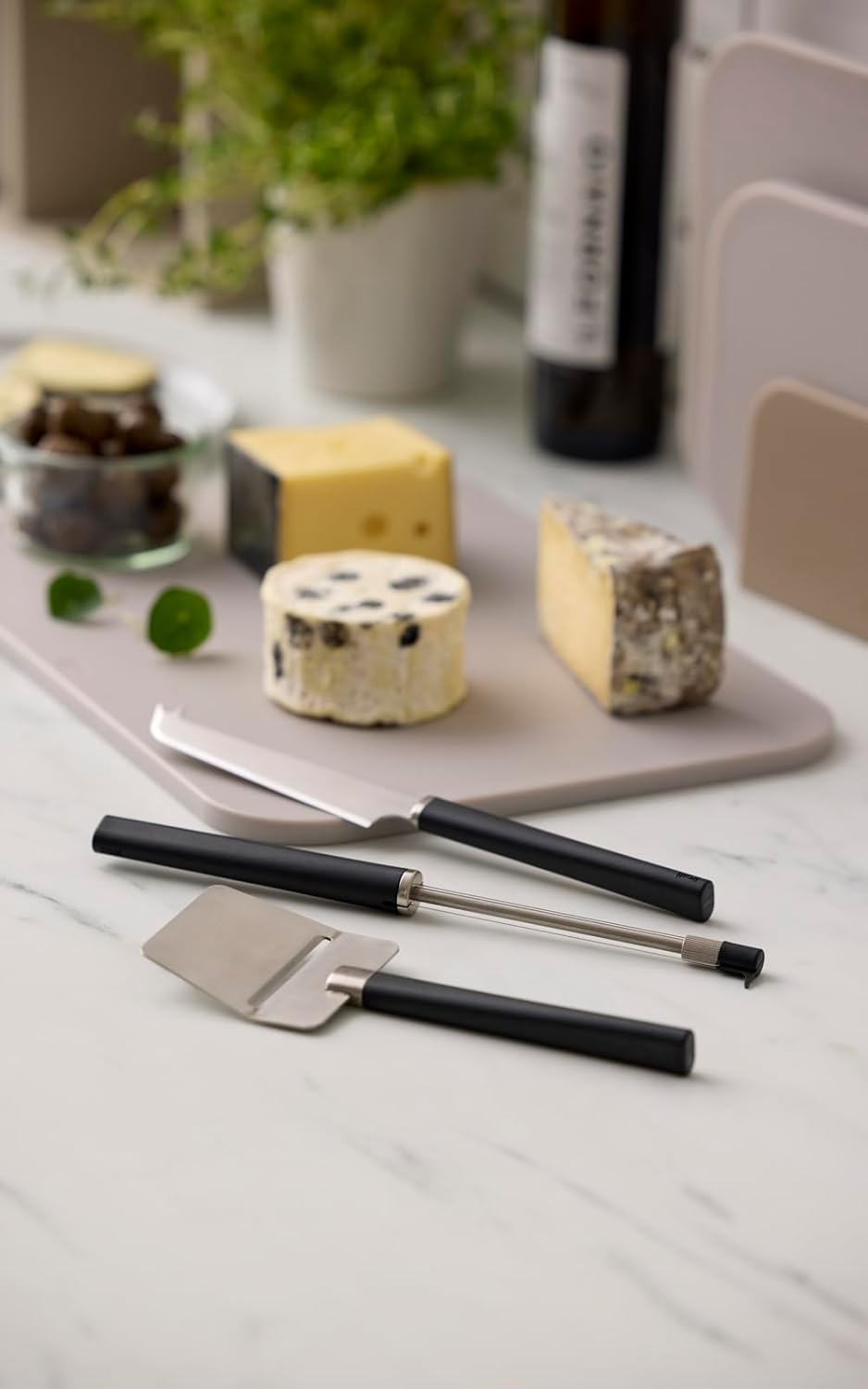 Emma Käse-Set (3-teilig), 27,5 x 18 x 3,5 cm Black