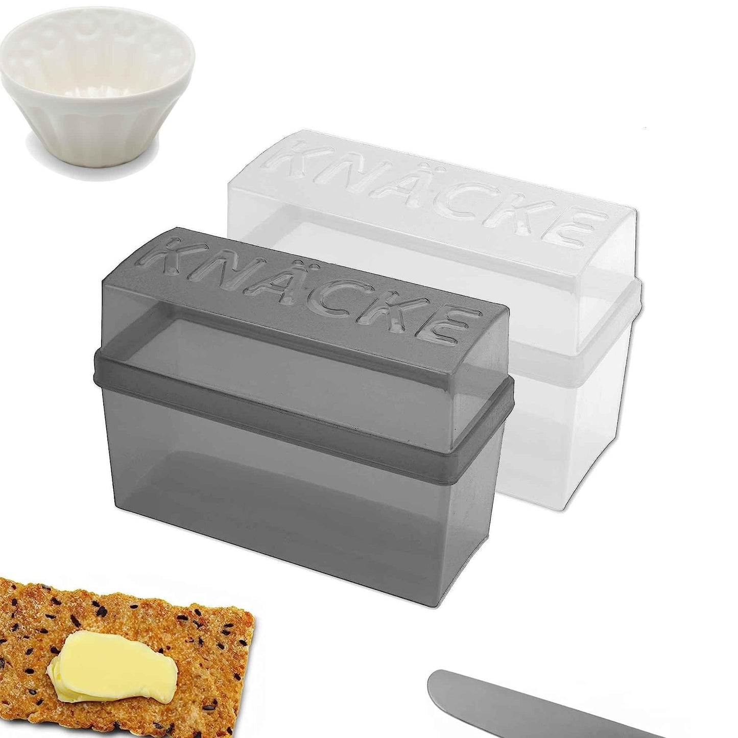 2er-Set Knäckebrot-Box, Transparentem