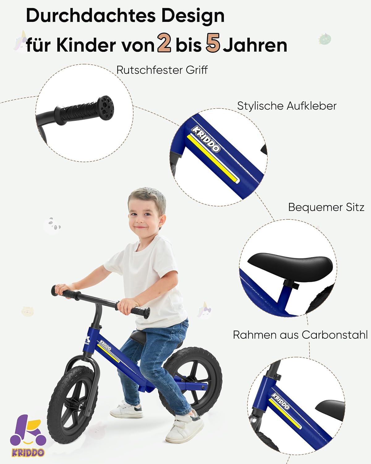 Laufrad für Kinder, Blau