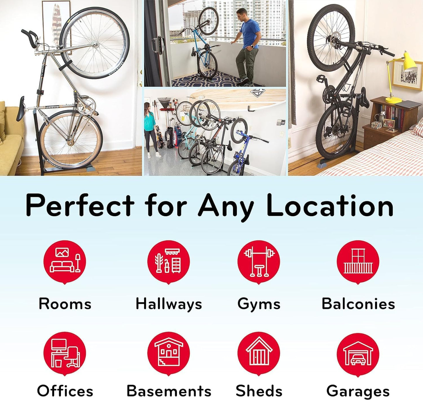 Vertikale Fahrradständer, 2 Stück, Bike Nook 2 Pack