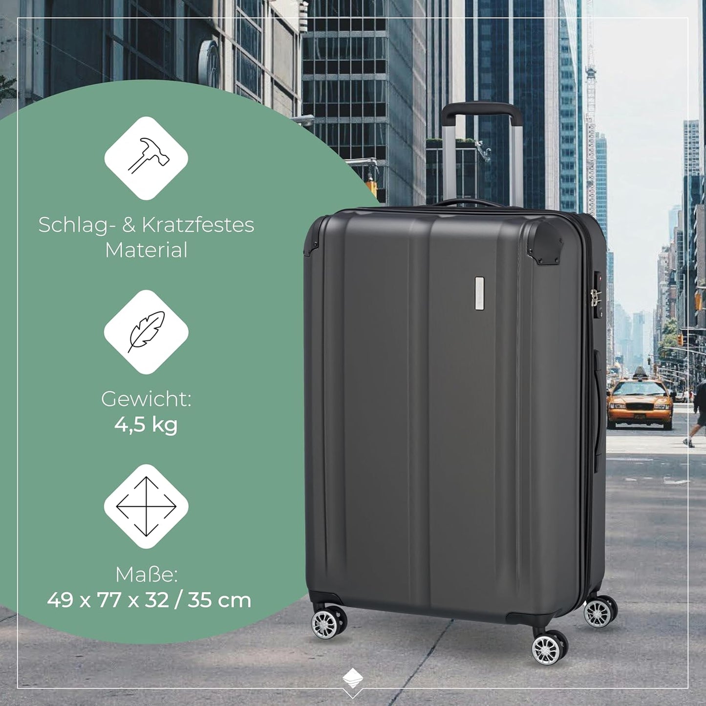 CIty, Trolley Größe L erw. (77 cm) Anthrazit (Grau)