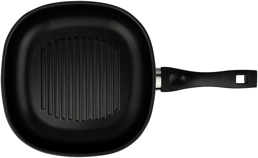 Induktions-Grillpfanne aus Edelstahl, 28 cm
