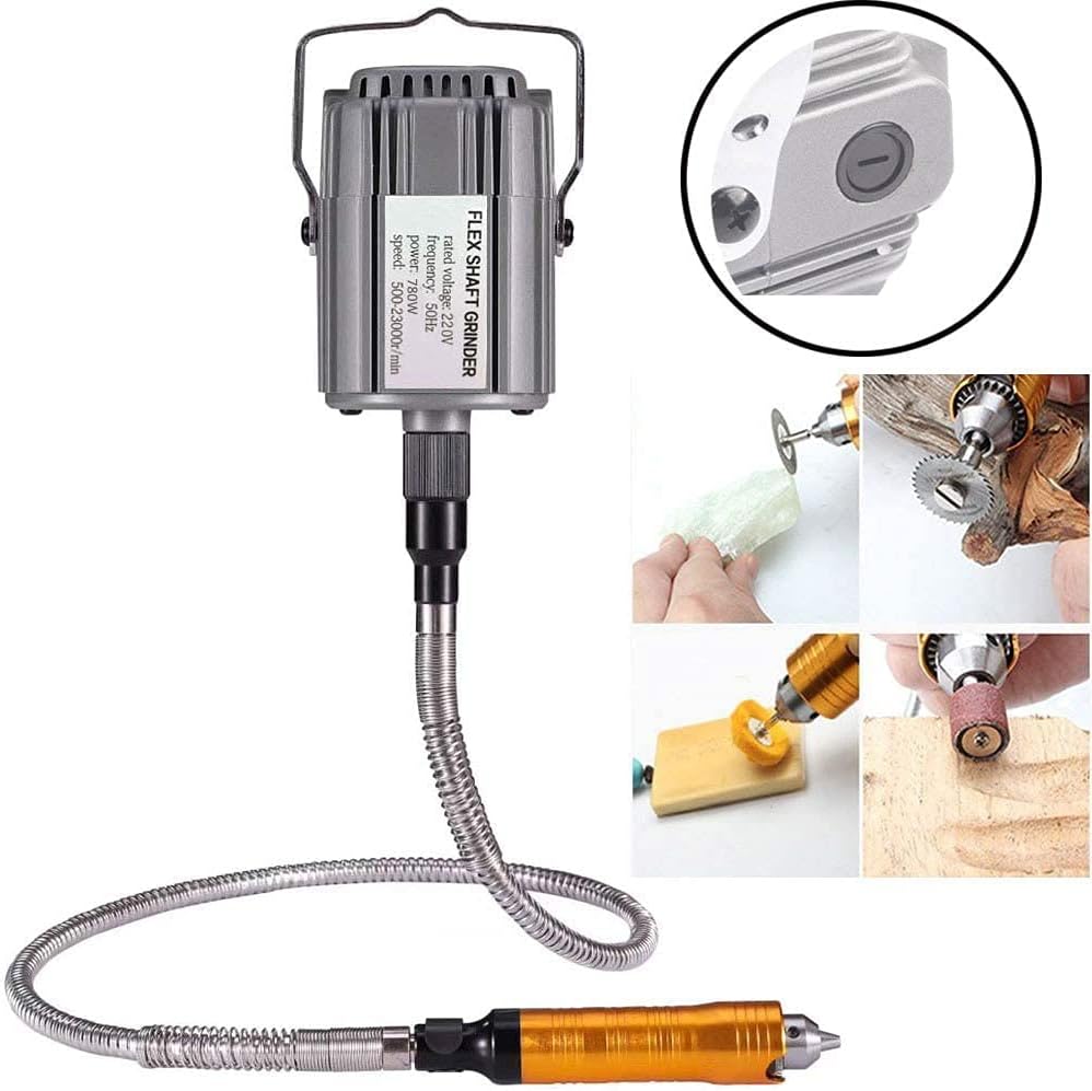 Drehwerkzeug Set mit Flexwelle und Fusspedal, Starke 780W, 0,4-6 mm Spannfutter