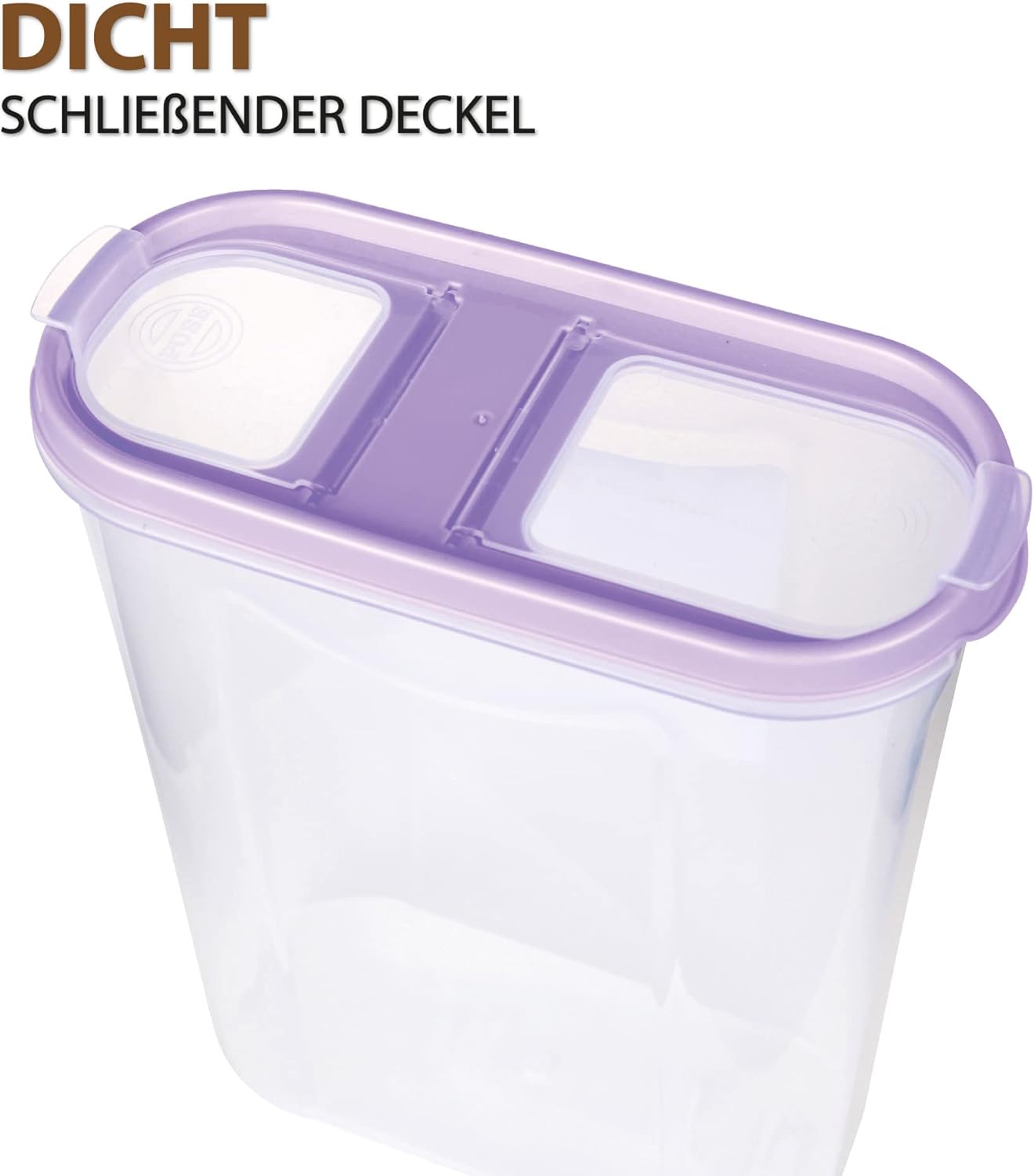 3er Pack Vorratsdosen-Set mit Deckel (2,8 Liter), Lila 3er Pack ( 3 Stück )