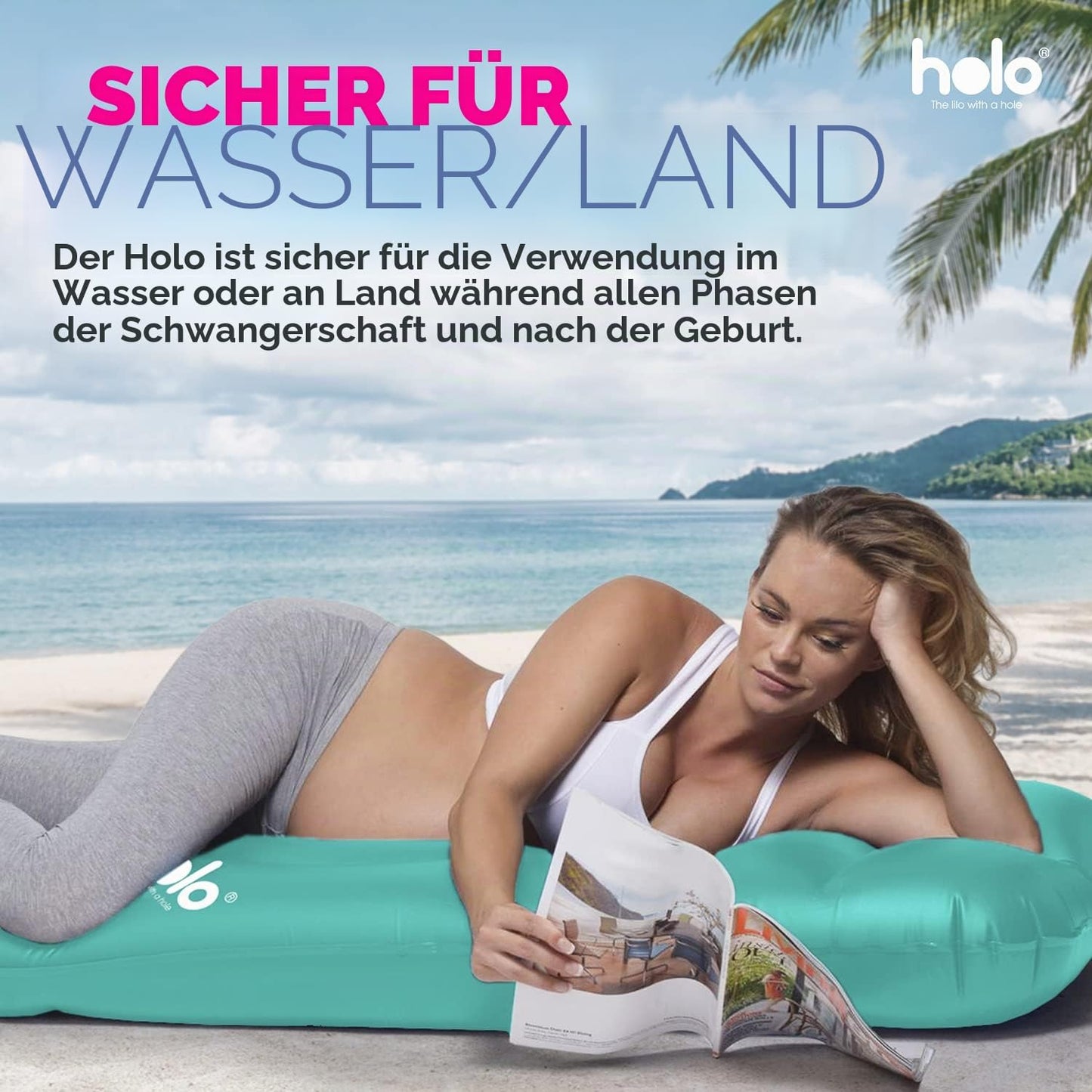 Aufblasbares Schwangerschaftskissen, Mint