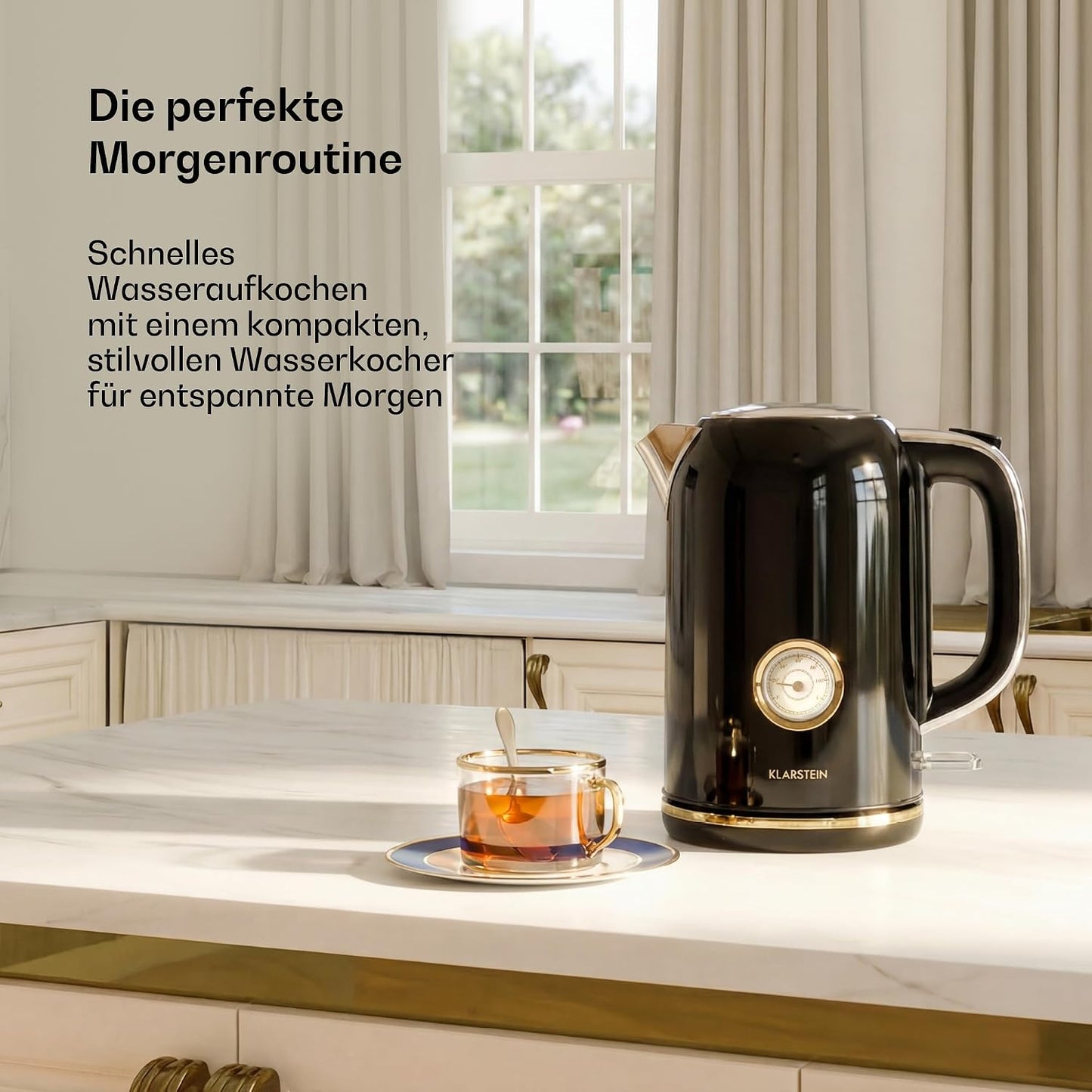 Retro-Wasserkocher Victoria, Schwarz Wasserkocher