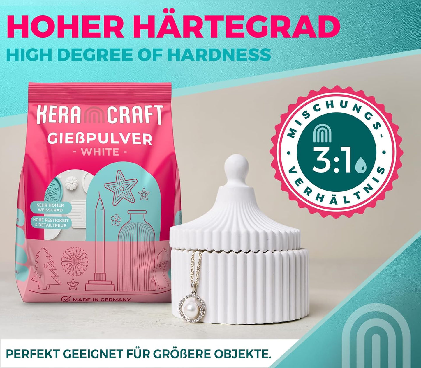 Reliefgiesspulver-Set mit Zubehör, 4,5KG (2er Pack) + Zubehör