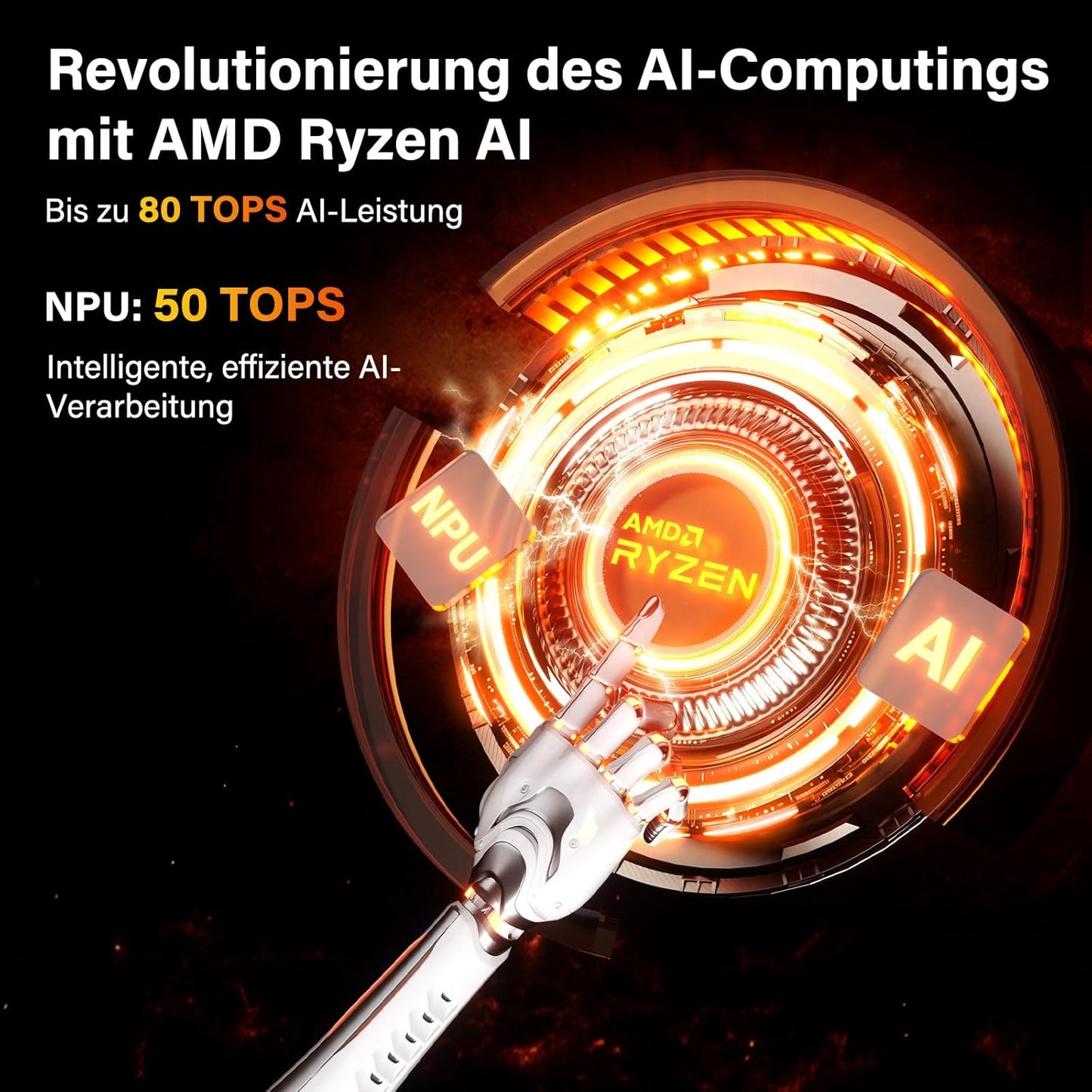 AI Mini PC A9 Max mit Windows 11 Pro, A9 Max AI 9 HX 370(32GB+2T)