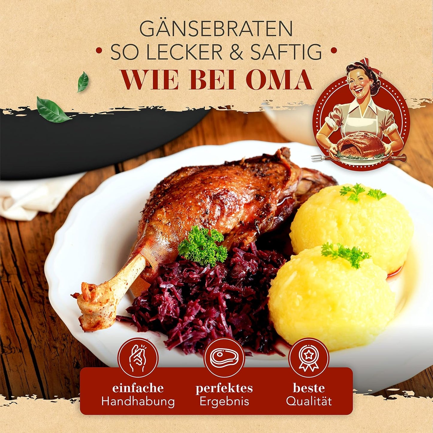Bräter mit Geflügelschere, 38cm+Geflügelschere