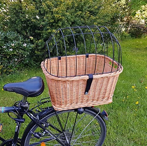 Hundefahrradkorb mit Gitter für Gepäckträger