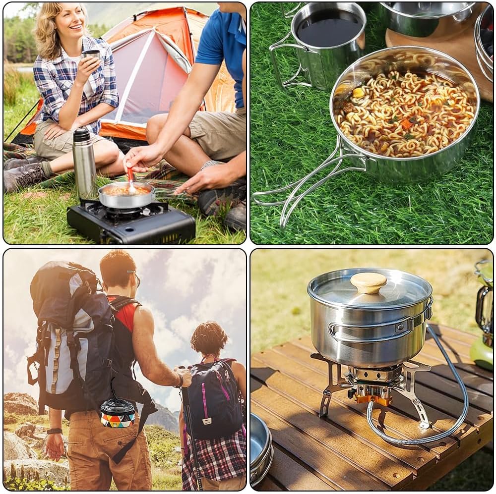 Camping Kochgeschirr-Set mit faltbarem Griff