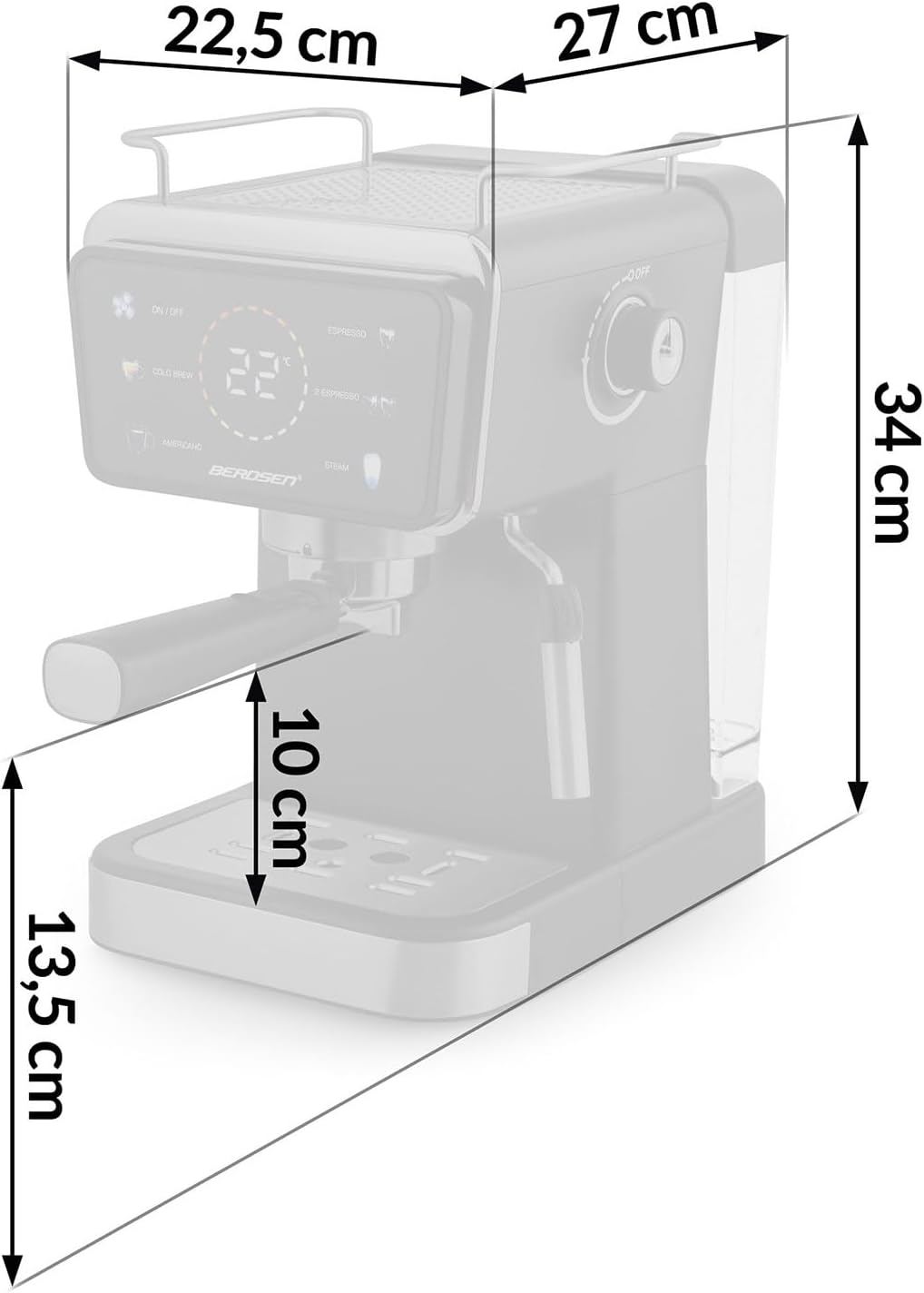 Espressomaschine mit Milchaufschäumer