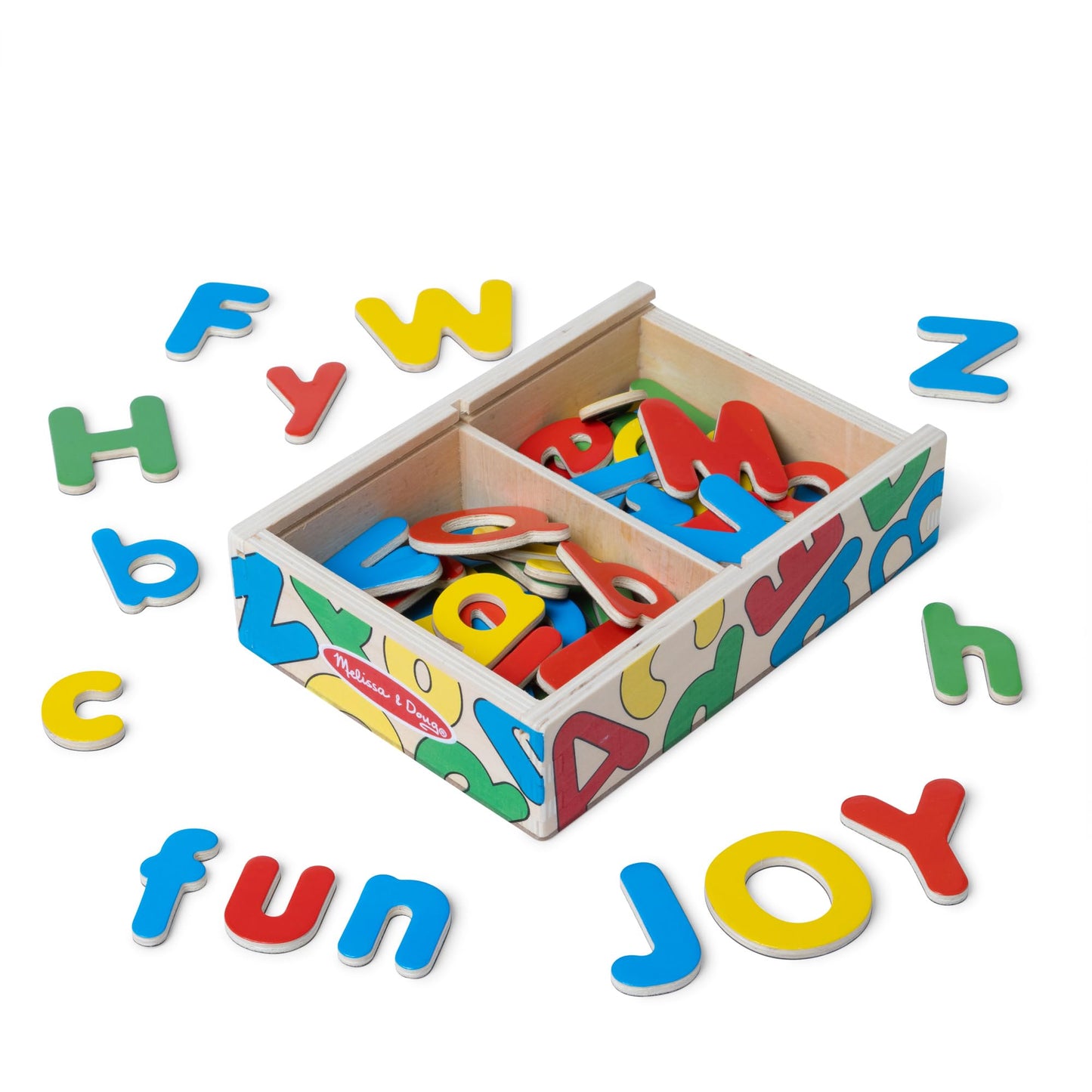 Holzbuchstaben-Magnetset für Kinder, Holzbuchstabenmagneten
