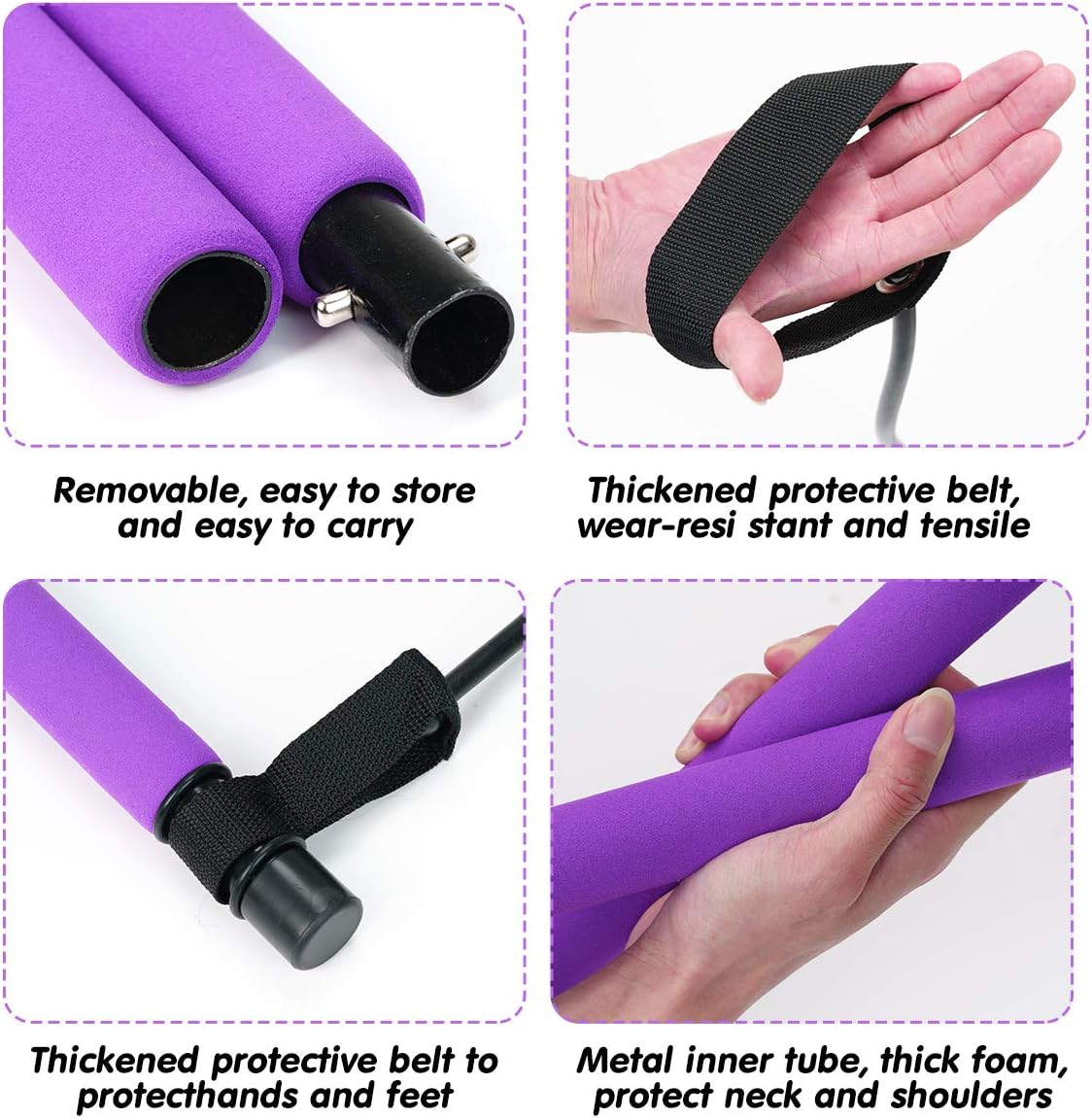 Pilates Bar Kit mit Widerstandsband für Ganzkörpertraining