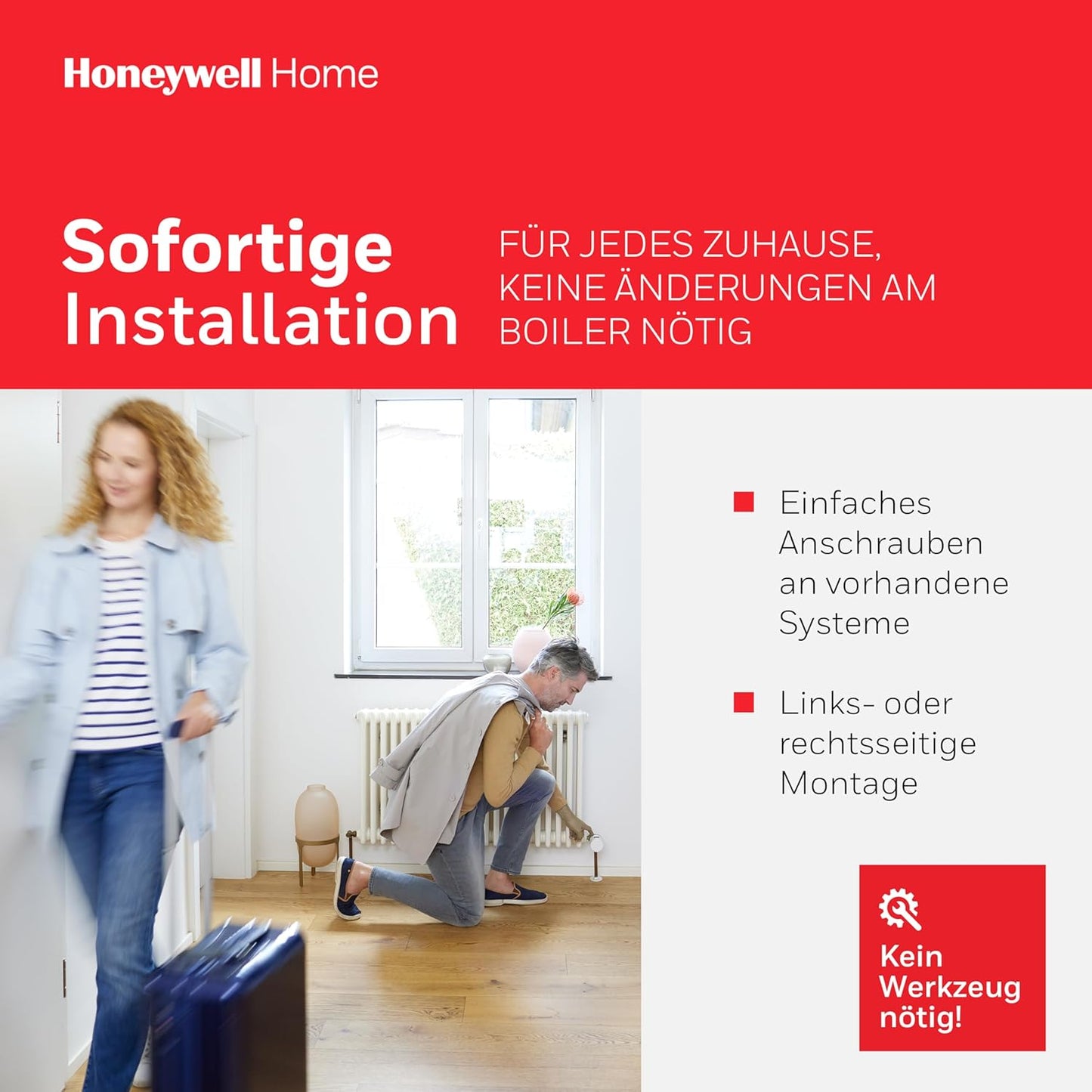 Intelligenter Heizkörperregler Rondostat HR27, Neue Version, 1er-Pack, Eco-Modus, 6 Zeitschaltpunkte