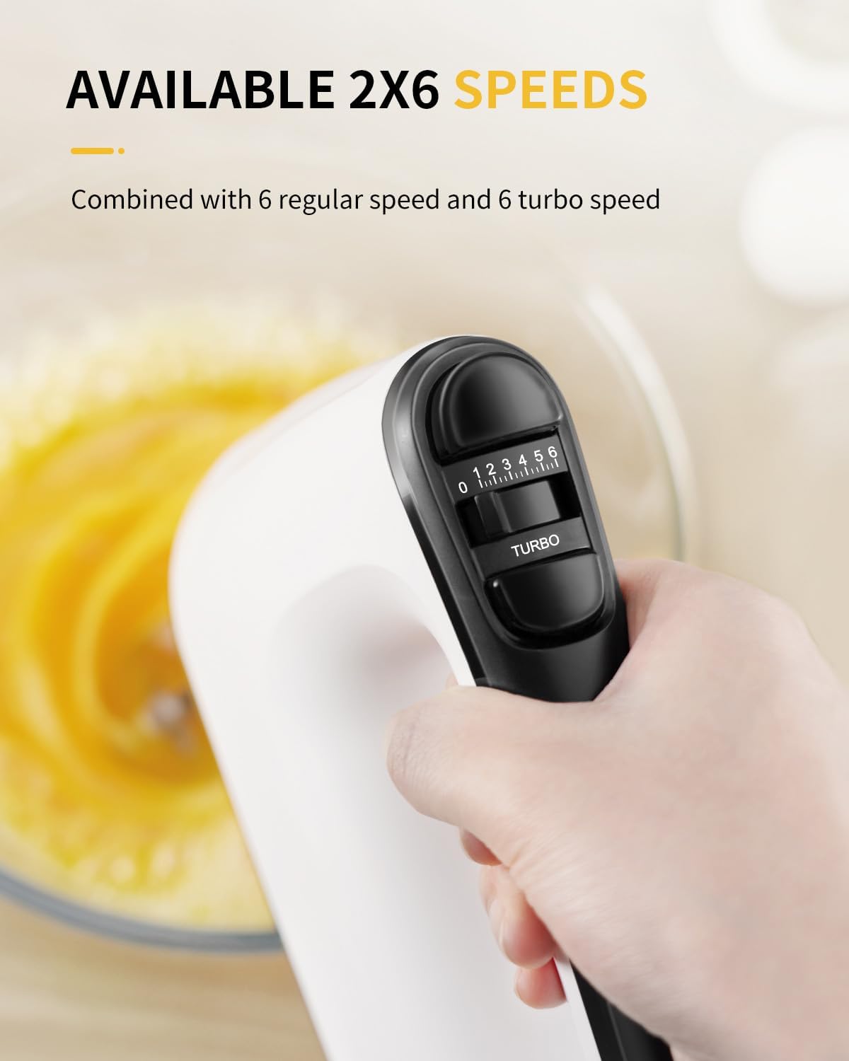 Elektrischer Handmixer mit Turbo und Zubehör (400W)