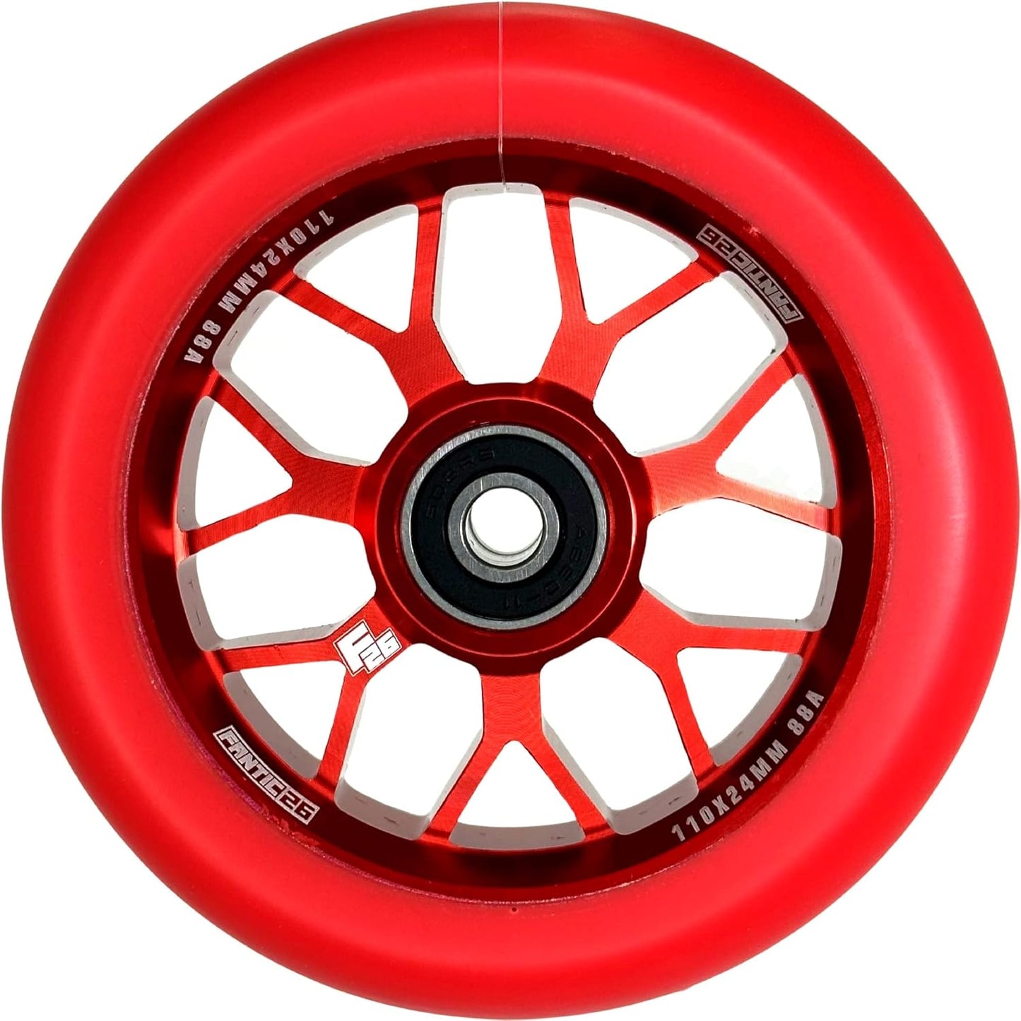 Stunt Scooter Ersatzrad, Rot/Pu Rot