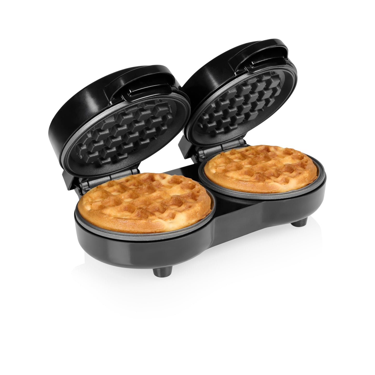 Doppel-Mini-Waffeleisen mit Antihaftbeschichtung, doppelt