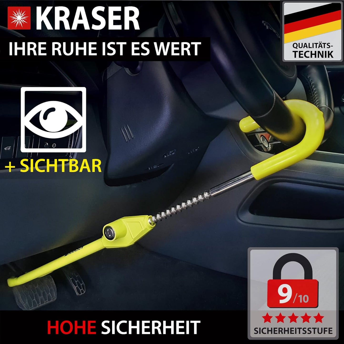 KR835 Lenkradschloss mit Pedalsperre