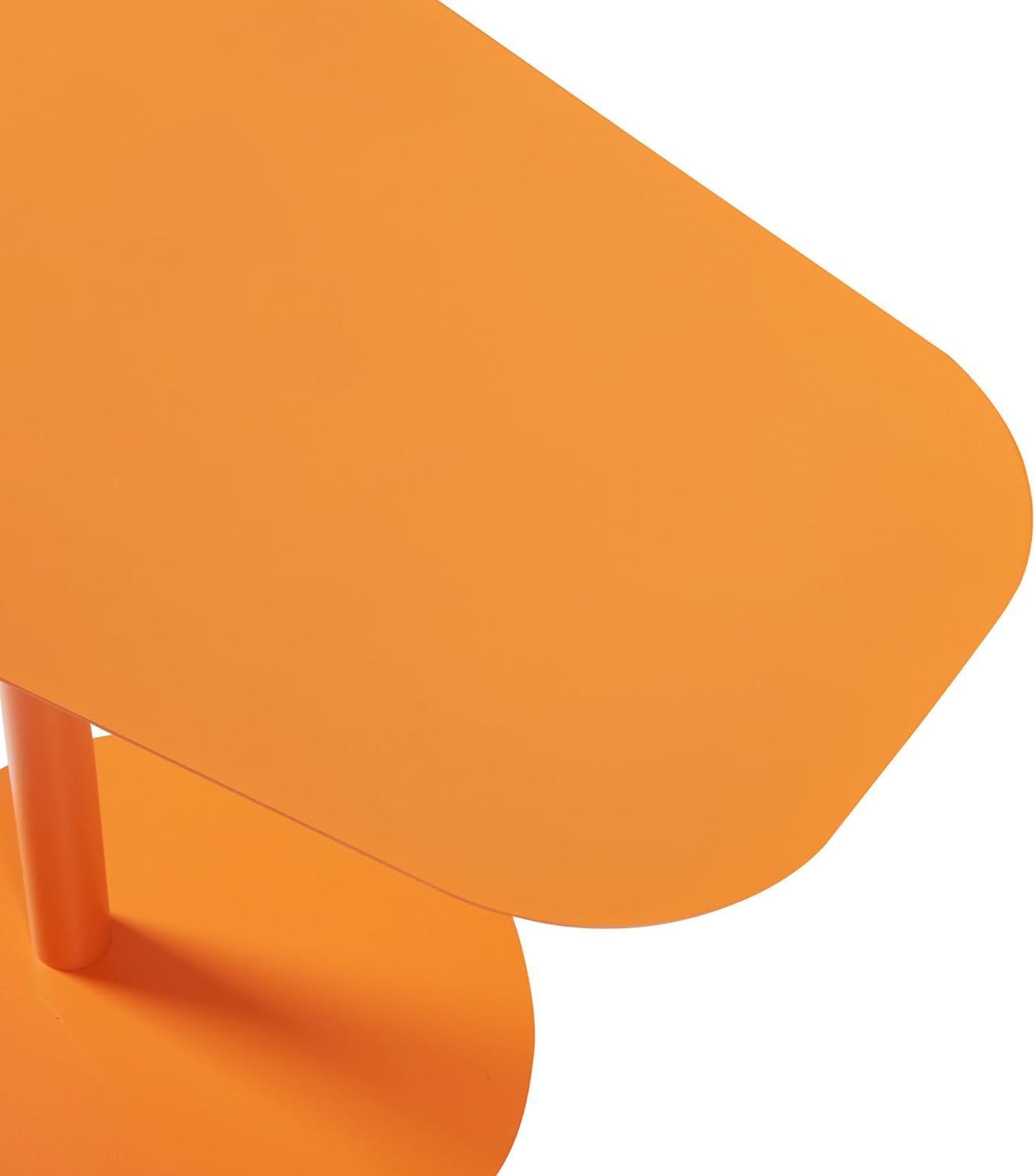 Beistelltisch Rechteckig für Wohnzimmer & Balkon, Orange Rechteckig