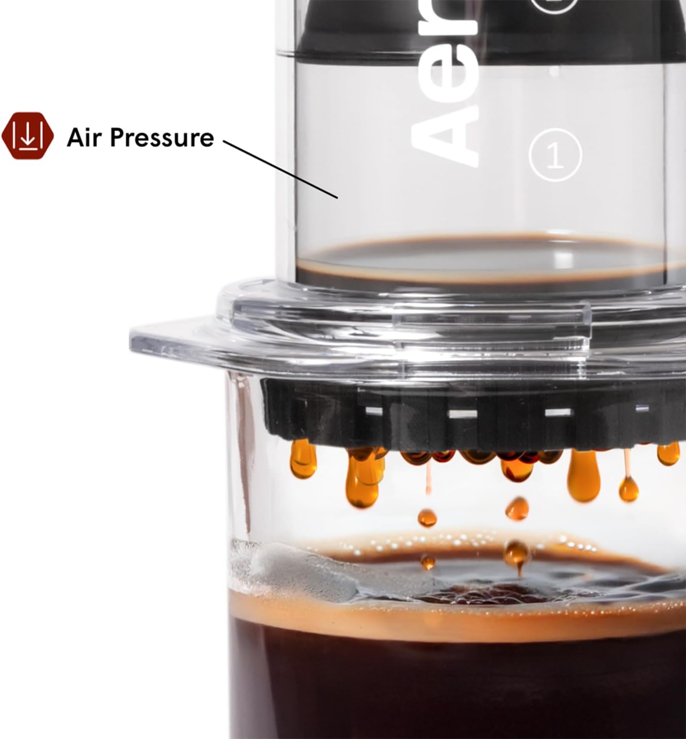 Clear Kaffeepresse – 3-in-1, Transparent Standard