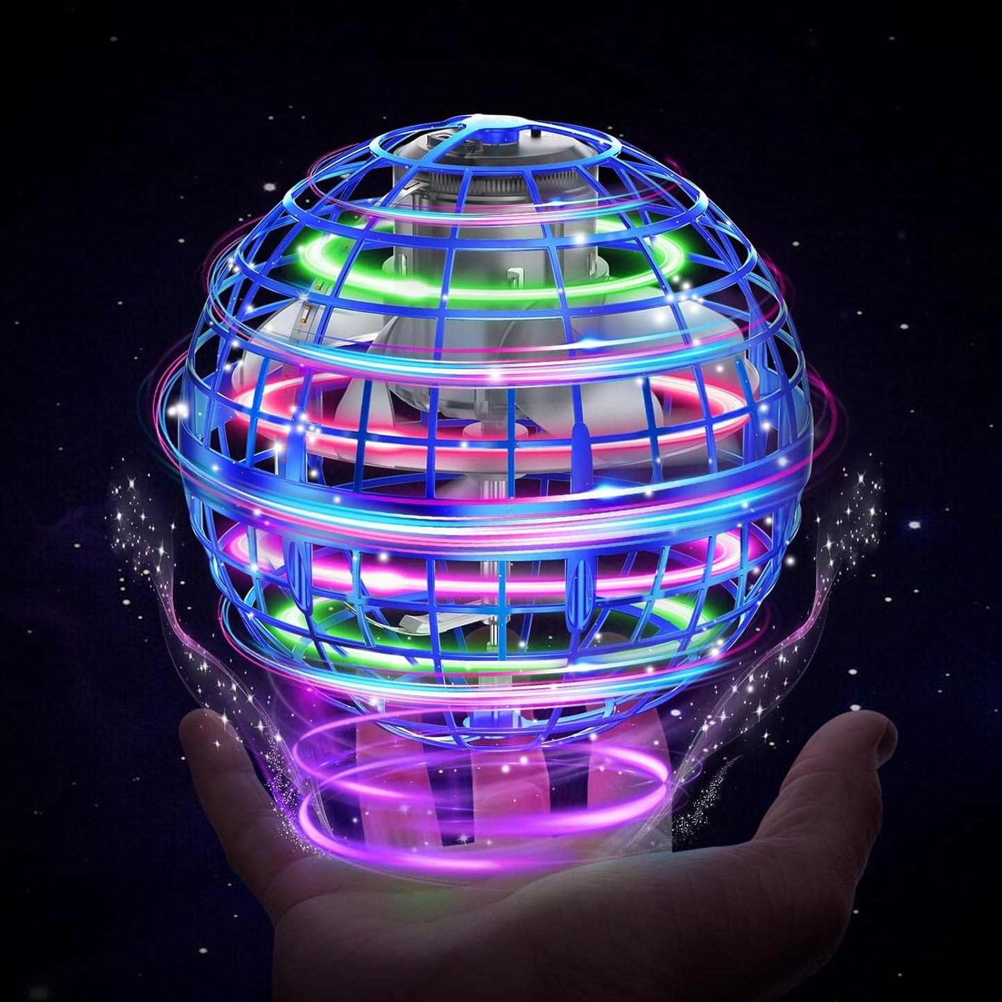 Fliegender LED-Ball mit Bumerang-Effekt, Blau